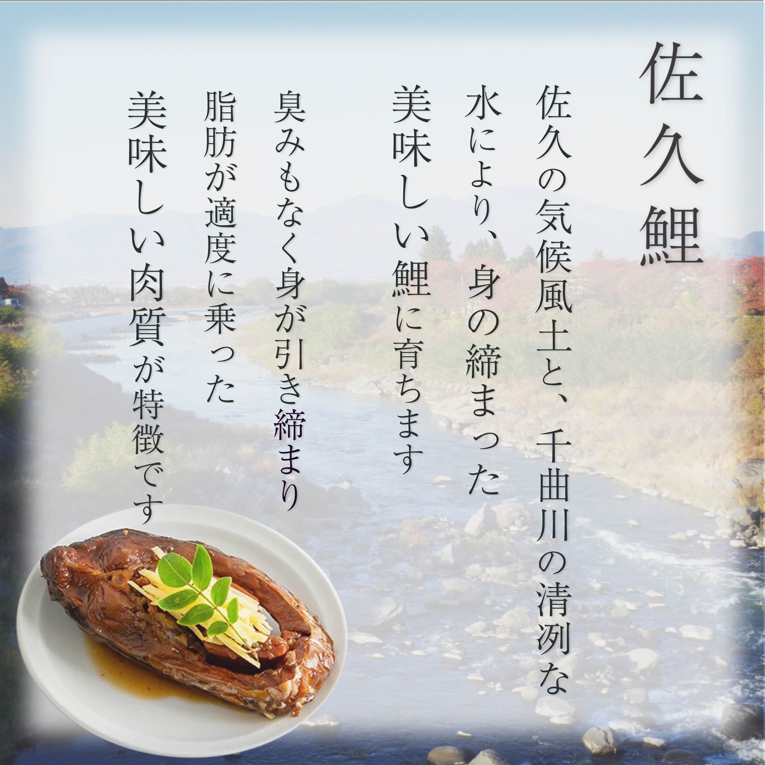 佐久農水産・斎藤幸太郎商店・楽群堂本舗 信州佐久「鯉うま煮」各店1切×3切