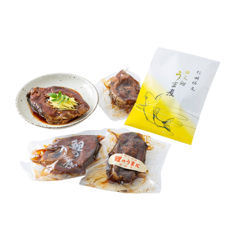 佐久農水産・斎藤幸太郎商店・楽群堂本舗 信州佐久「鯉うま煮」各店1切×3切